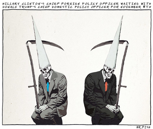 Fish cartoon US election