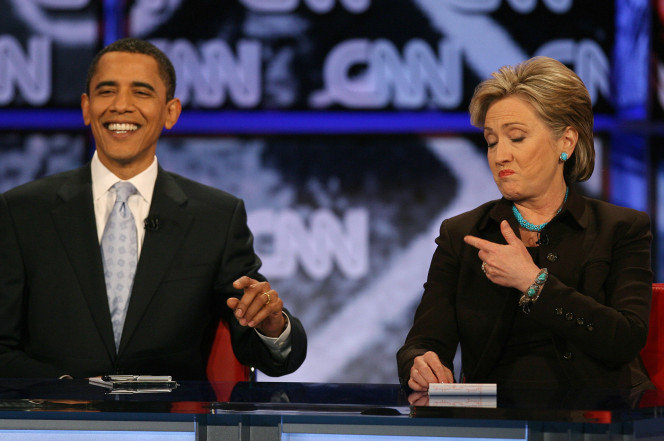 Obama and Clinton 2008 debate