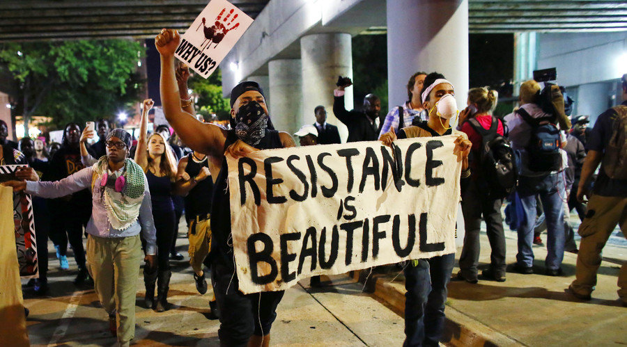 Click to enlarge Police rutality protest North Carolina