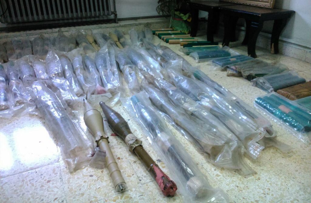 Confiscated arms in Syria