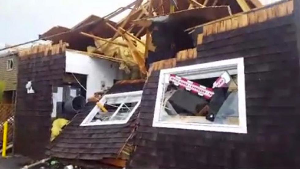Click to enlarge Oregon tornado damage