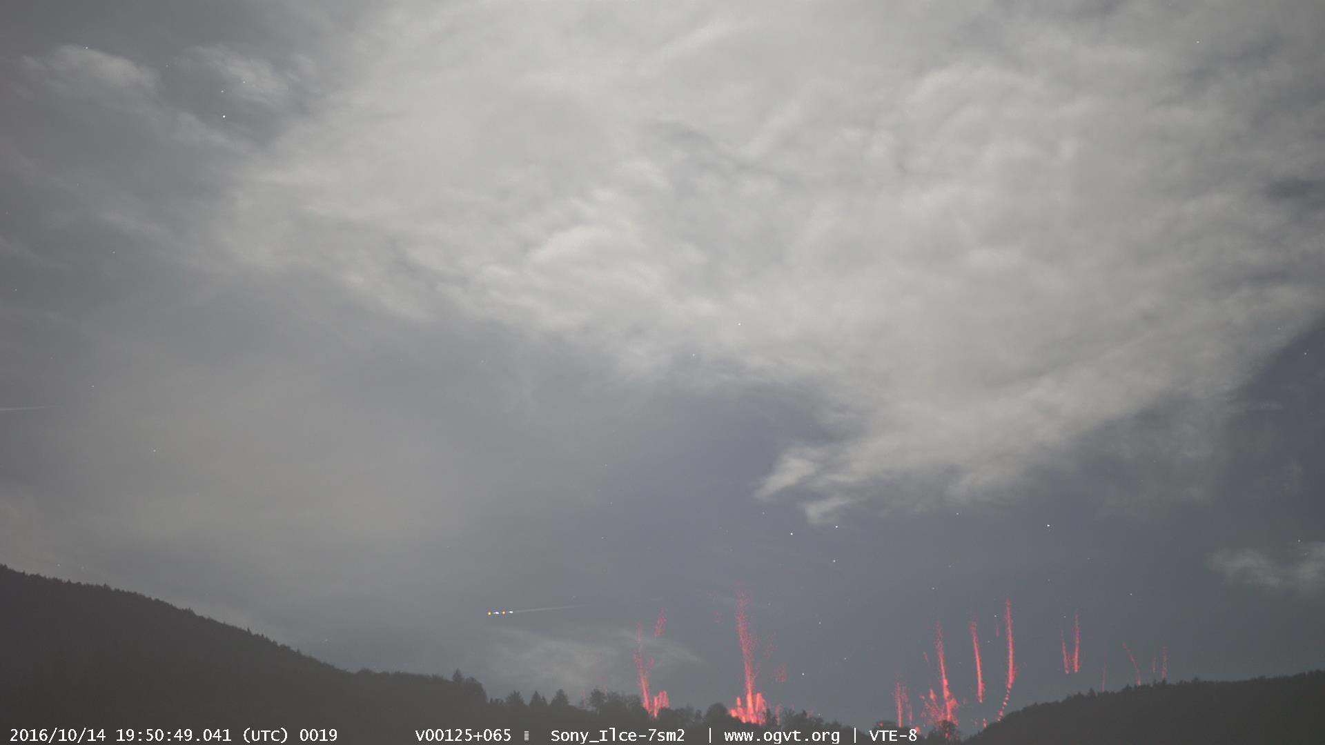  Red Sprites over Northern Italy, from Switzerland