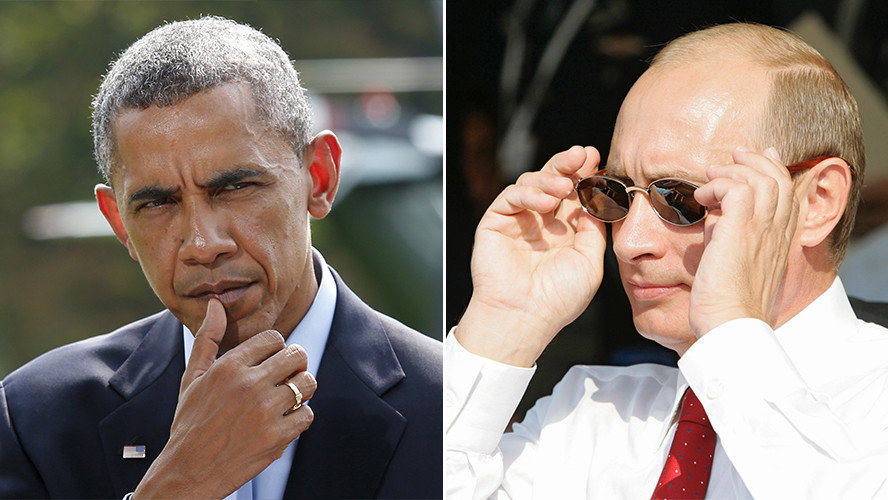 U.S. President Barack Obama (L), Russian President Vladimir Putin (R)