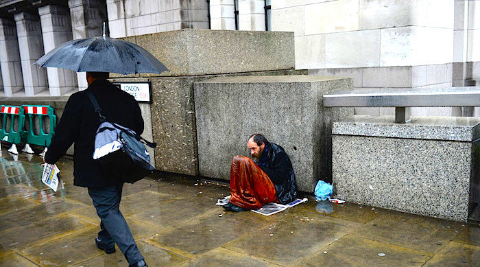 Poor guy on street