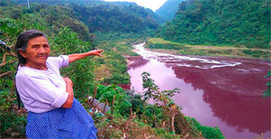 Samalá river in Quetzaltenango, Guatemala turns blood red overnight