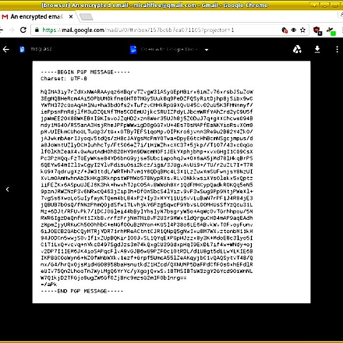Click to enlarge encrypted email