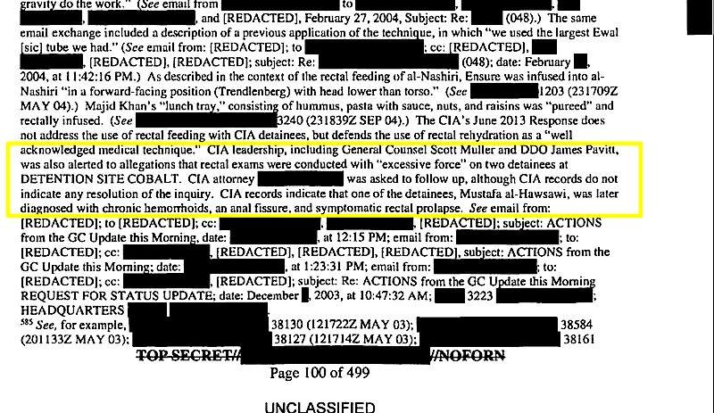 Click to enlarge Excerpt Torture Report