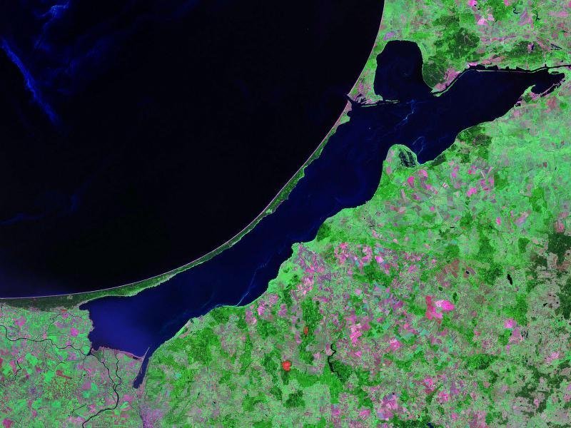 Landsat photo of the Vistula Lagoon