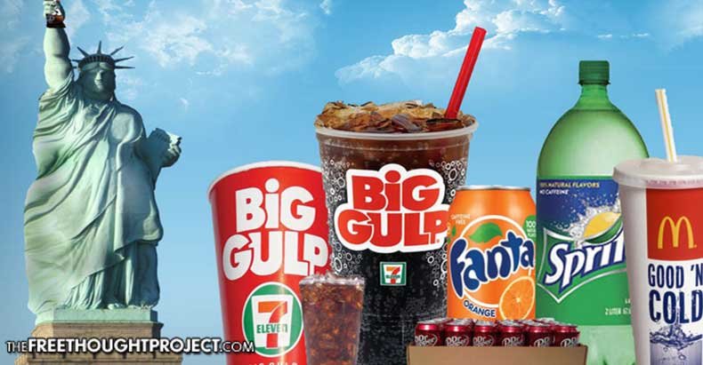 big soda us obese statue of liberty