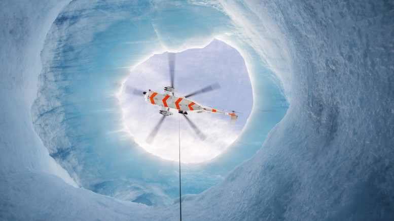 hole in Blåmannsisen, Norway