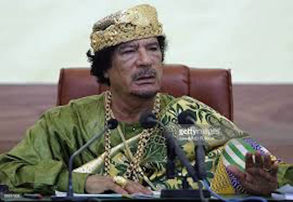 Libyan leader Moamer Kadhafi