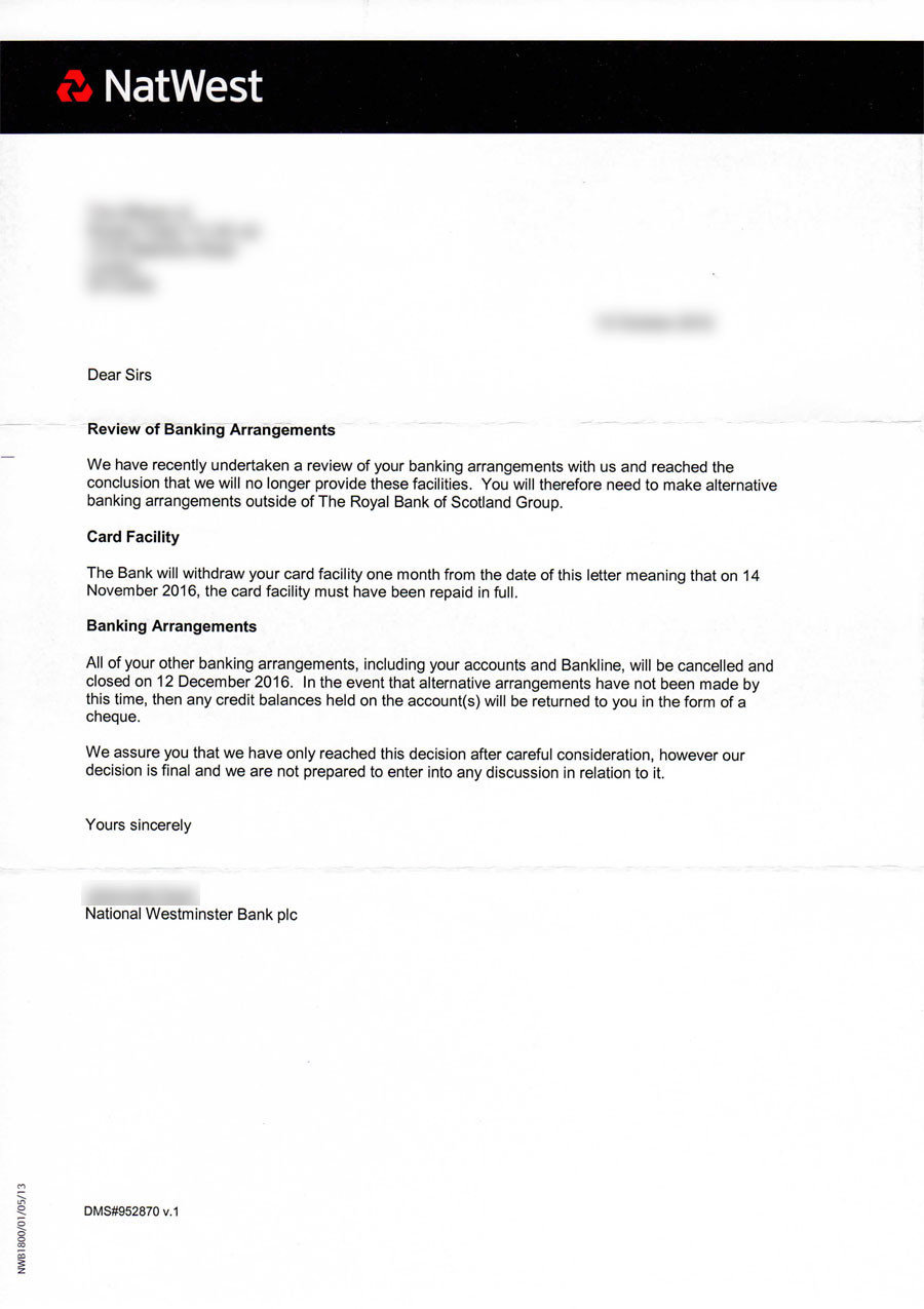 NatWest letter to RT UK