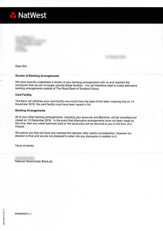 NatWest letter to RT UK