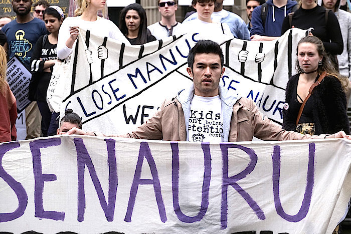 Nauru protesters
