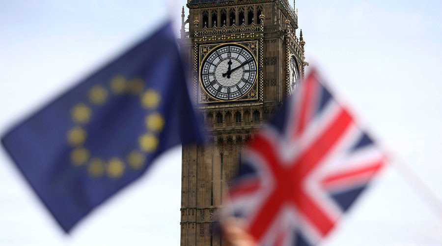 EU UK flags Brexit