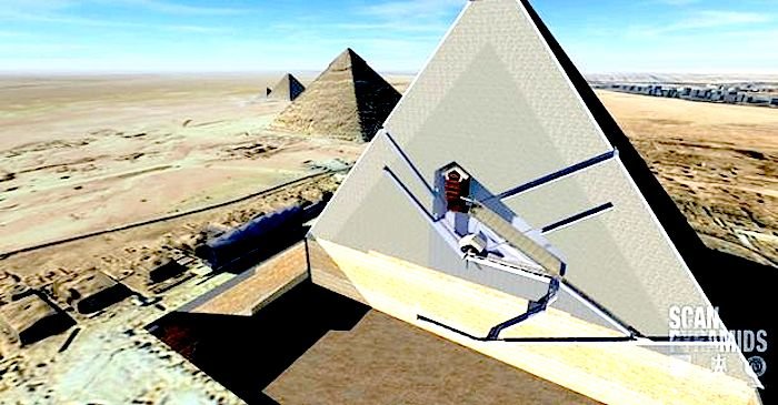 pyramid cut-away