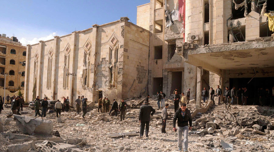 Syria destroyed buildings