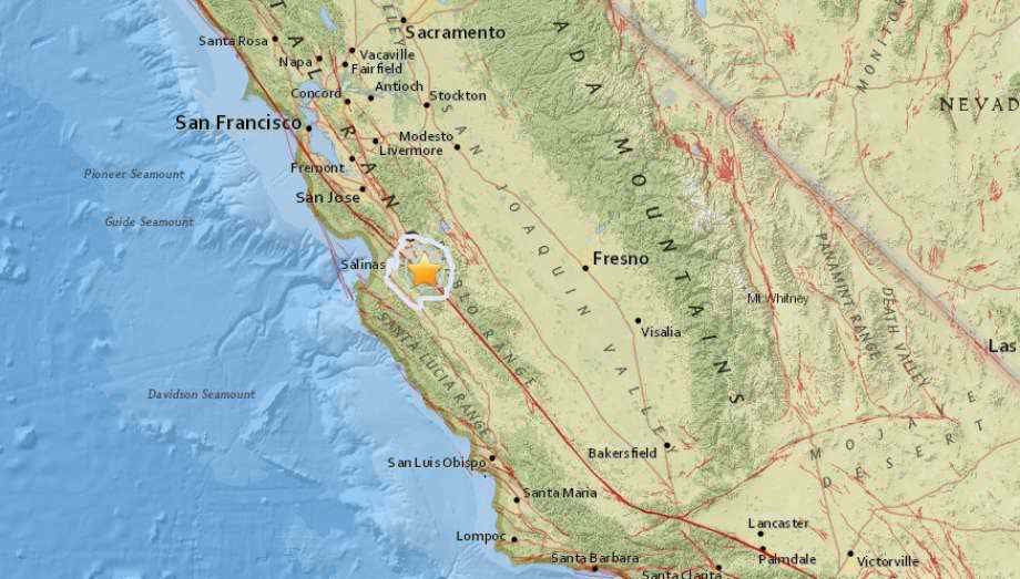 Ridgemark quake map
