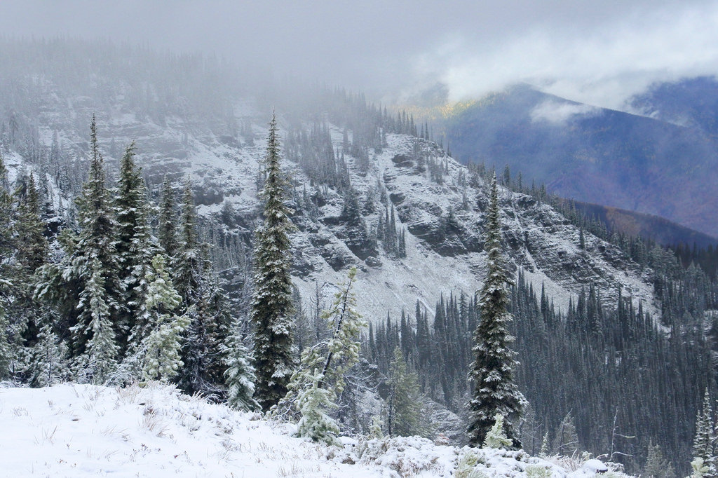 Snow storm over Big Hole Peak 