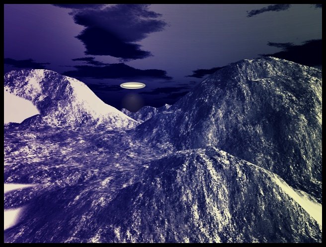 UFO over mountains