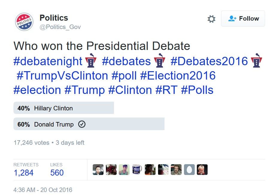 third debate poll