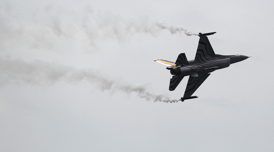 F-16 fighter jet from the Belgian Air Force