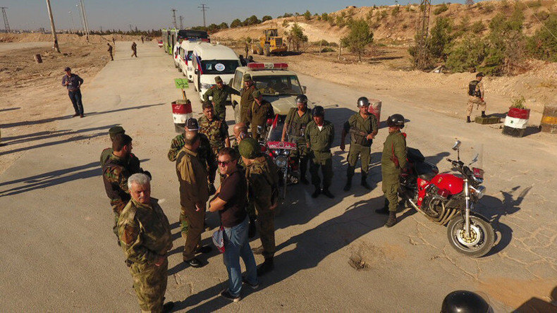 Click to enlarge humanitarian corridor for civilians and militants along the Castello Road
