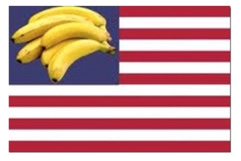 US flag with bananas