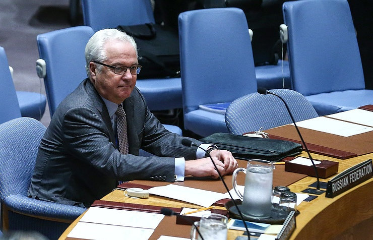 Click to enlarge Russia's envoy to UN Vitaly Churkin