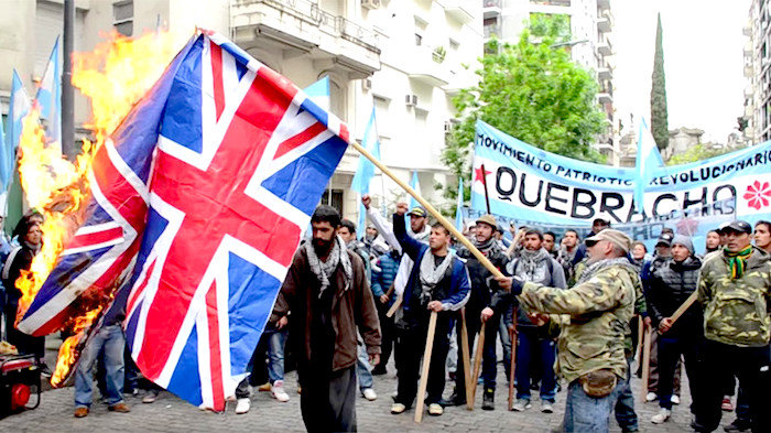 Brit flag burning