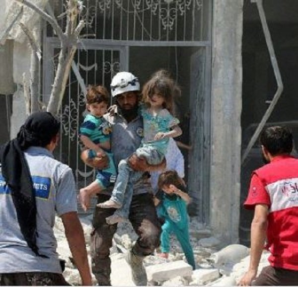 Click to enlarge children being rescued