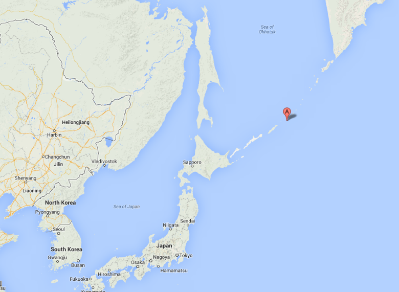 Kuril Island map