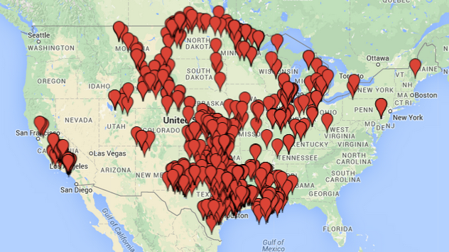 Click to enlarge map of oil pipeline spills from 2010 to present