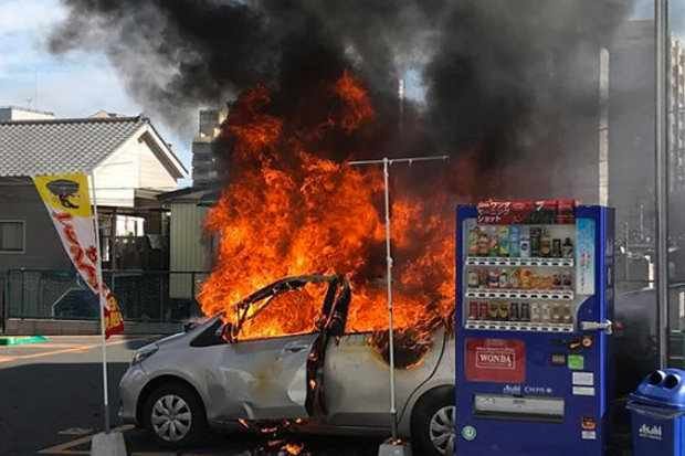 car explosion in Utsunomiya, Japan