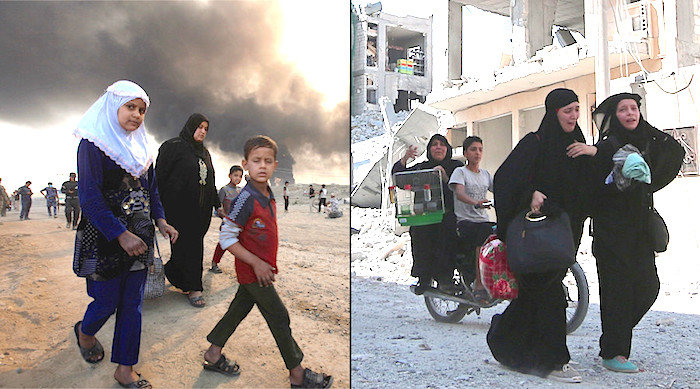 Click to enlarge civilians Mosul Aleppo