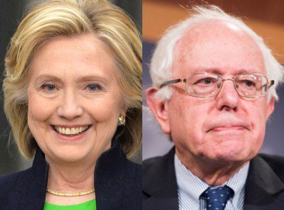 Click to enlarge Hillary Clinton - Bernie Sanders