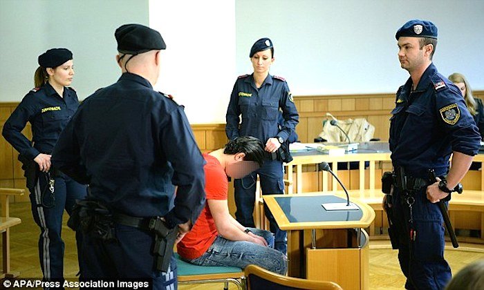 Click to enlarge Austrian police, accused iraqi rapist