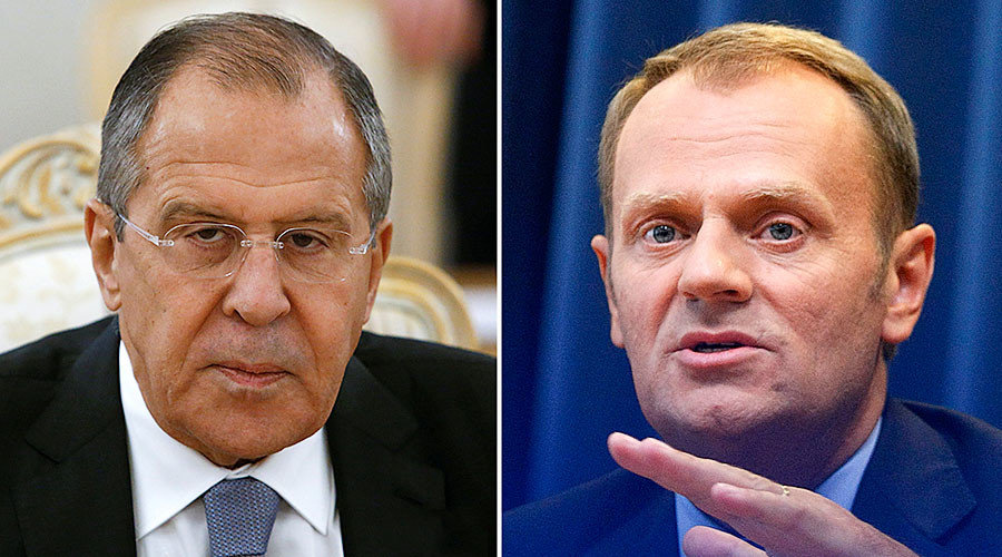 Click to enlarge Lavrov and Tusk