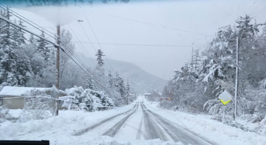snowfall in Haines