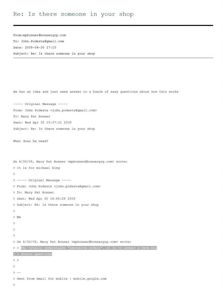 Podesta email