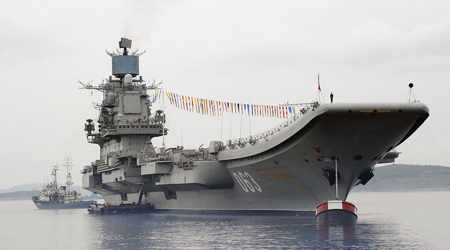Click to enlarge Russian Admiral Kuznetsov heavy aircraft-carrying cruiser