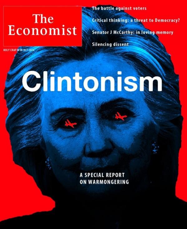 Click to enlarge Evil Clinton Economist warmongering