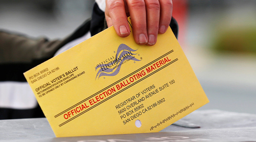 US voting ballot
