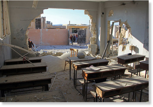 Hass school attack in Idlib province
