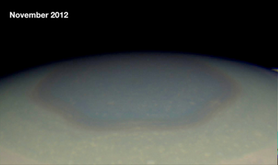 Click to enlarge Saturn's northern polar region