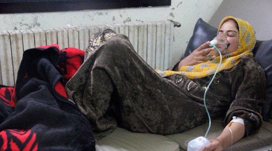 syria chemical attack woman