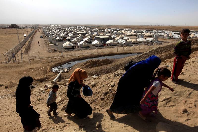 Refugee camp mosul