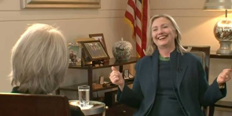 clinton ghadaffi murder laugh
