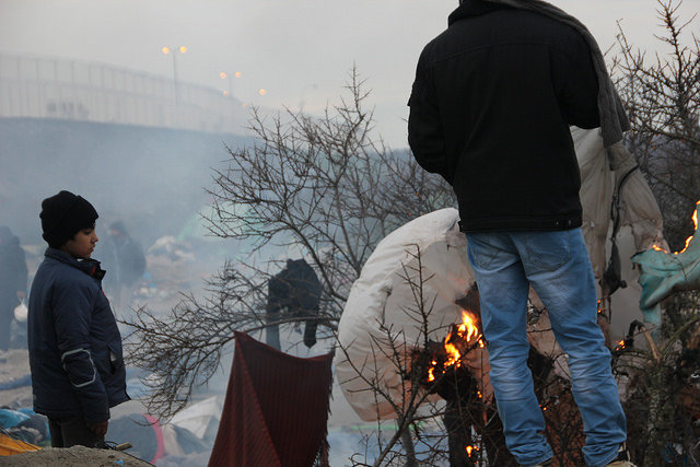 Click to enlarge Calais Jungle refugee camp France