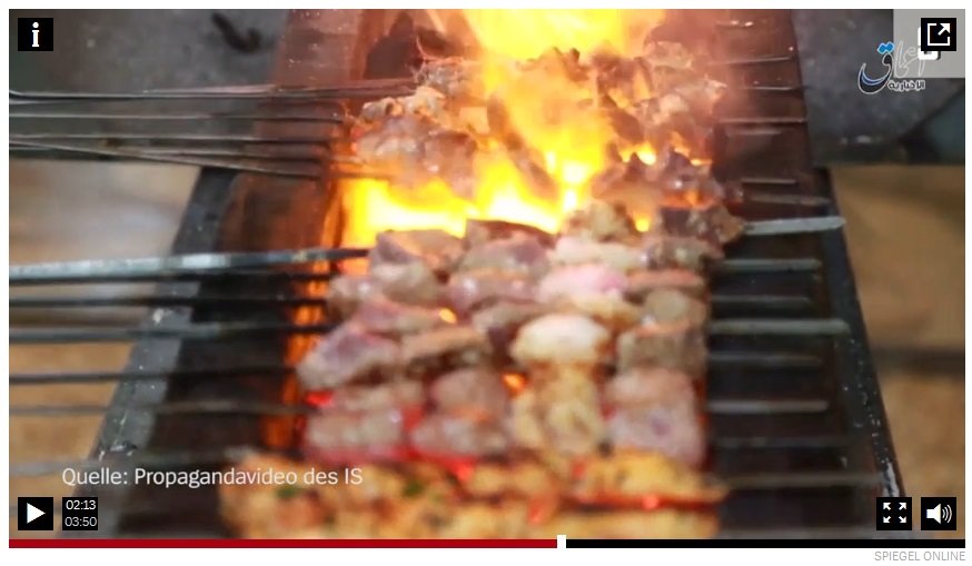 Click to enlarge Picture of cooking in Mosul in Spiegel Online video